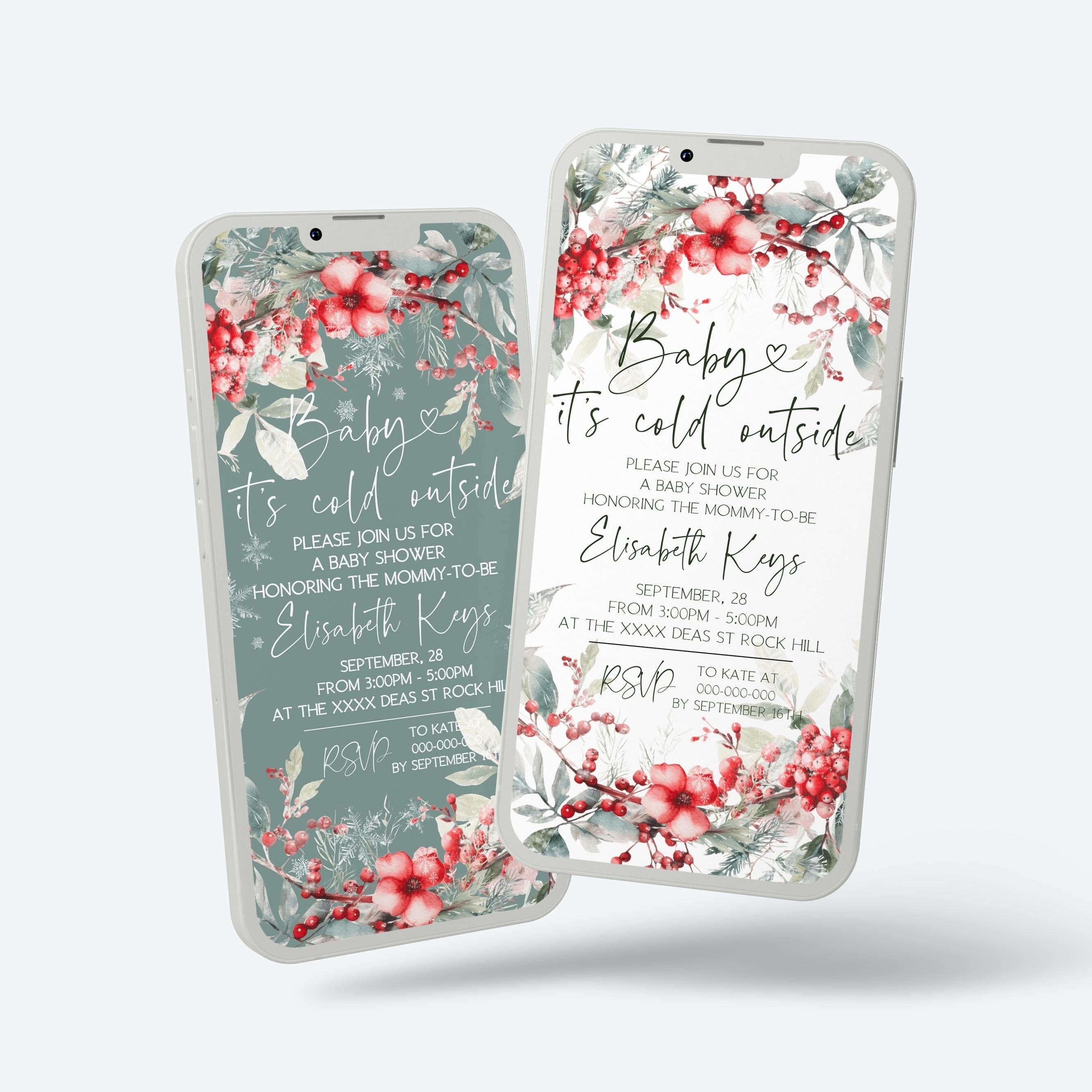 Winter Baby Shower Evites | Personalized Online Invitations