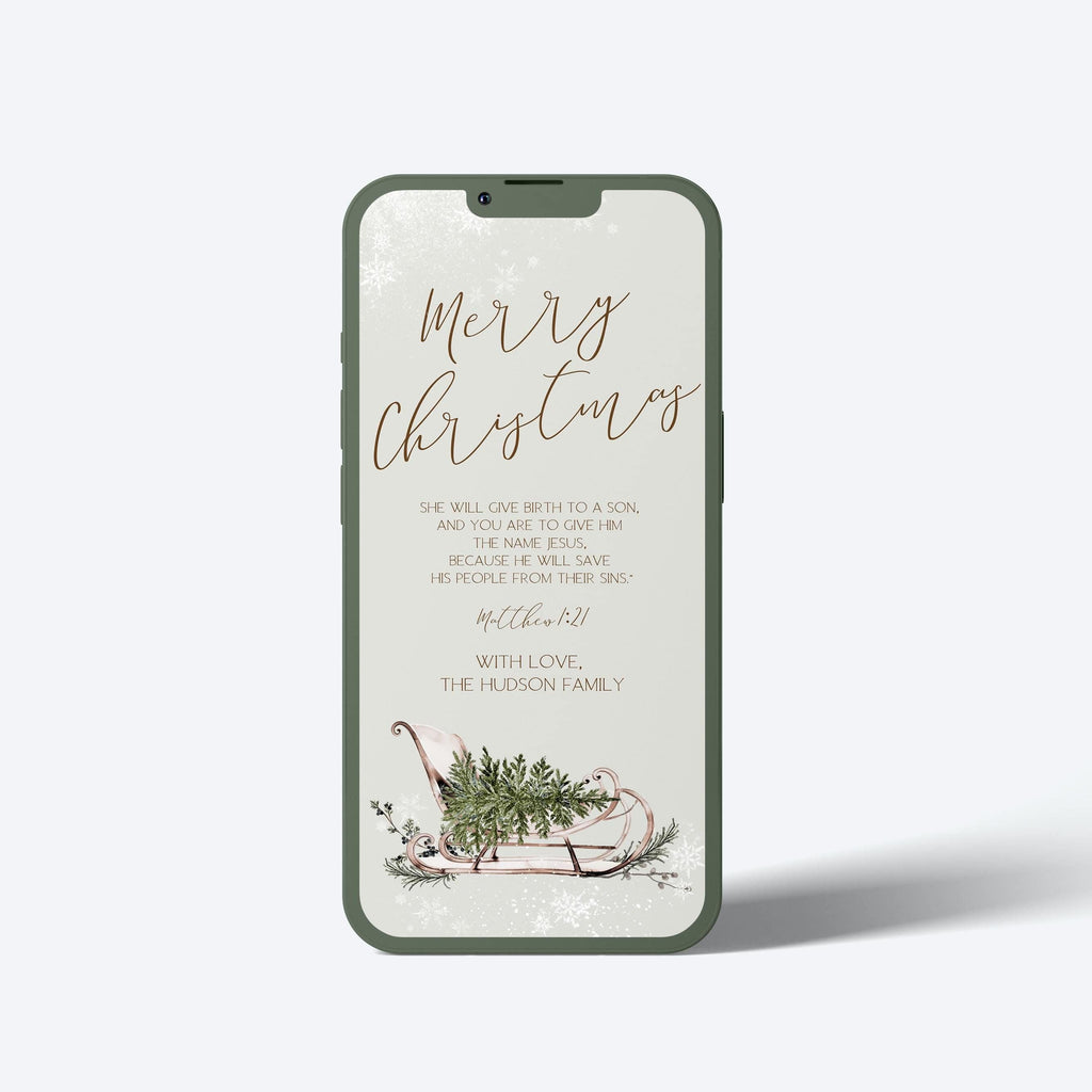 Winter Sleigh Christmas Party Evite | Full HD and iPhone Optimized Sizes