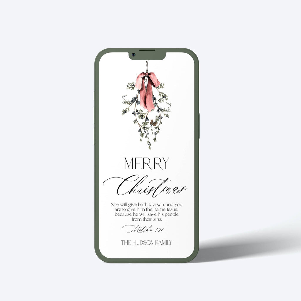 Scripture Christmas Greeting Card | DIY Christmas Cards