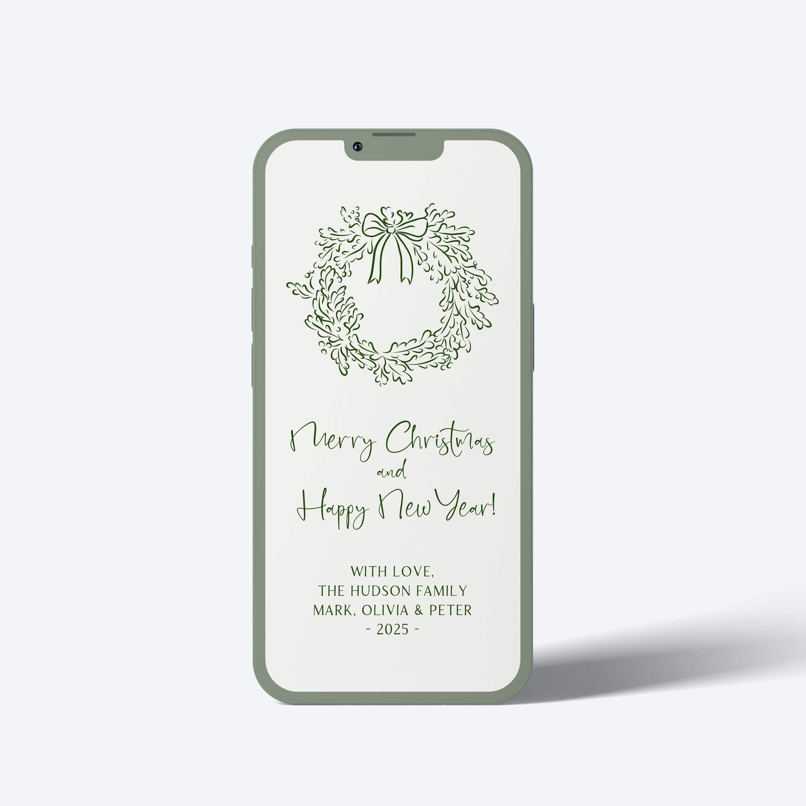 Scandinavian Style Christmas Evite | 2 Sizes | Minimalist Greeting Cards